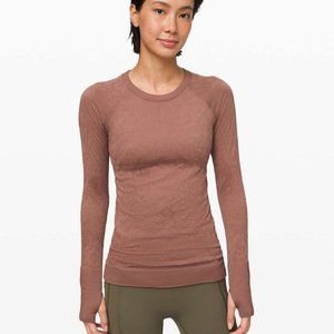 LULULEMON Rest Less Spanish Oak Pullover Rose Pink Nude Floral Paisley 4